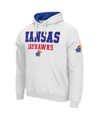 Men's White Kansas Jayhawks Sunrise Pullover Hoodie