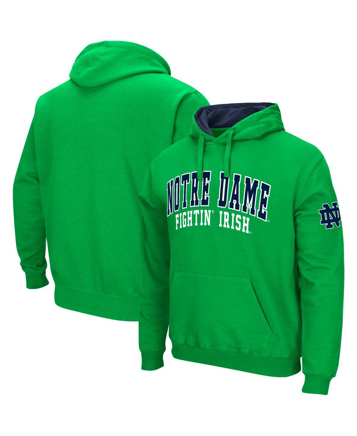 COLOSSEUM MEN'S COLOSSEUM GREEN NOTRE DAME FIGHTING IRISH DOUBLE ARCH PULLOVER HOODIE