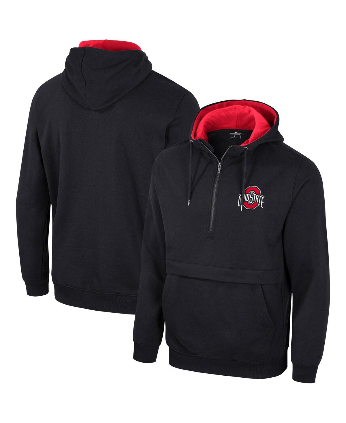 Shop Colosseum Men's  Black Ohio State Buckeyes Half-zip Hoodie