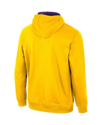 Men's Gold LSU Tigers Half-Zip Hoodie