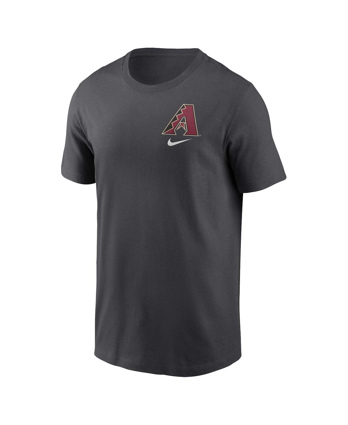 Men's NikeArizona Diamondbacks Logo Sketch Bar T-shirt - Charcoal