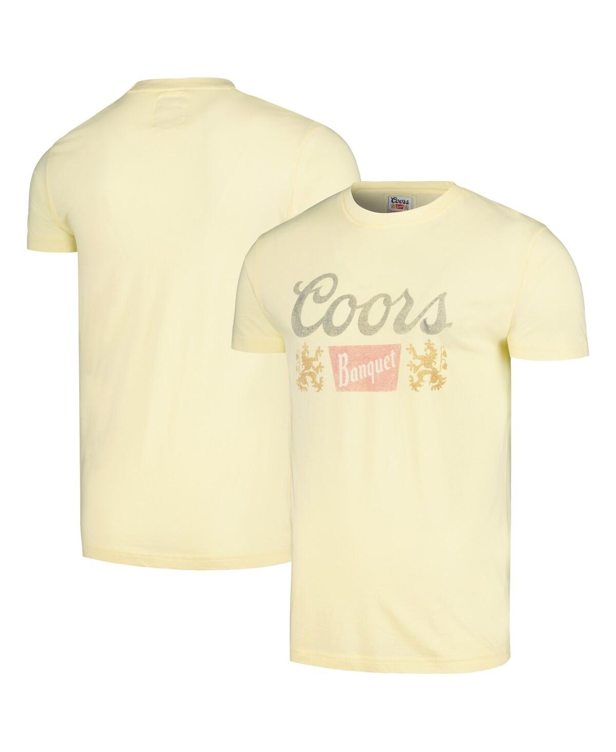 American Needle Men's  Yellow Distressed Coors Vintage-like Fade T-shirt