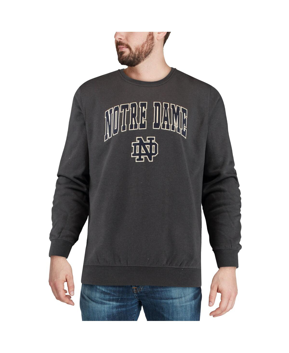 Colosseum Men's Notre Dame Fighting Irish Arch & Logo Crew Neck Sweatshirt In Gold