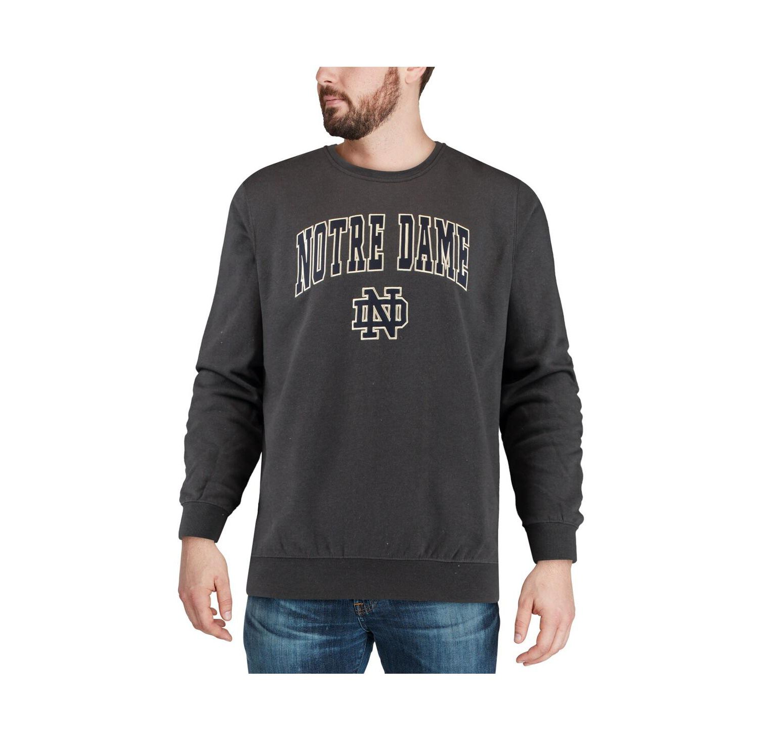 Men's Notre Dame Fighting Irish Arch & Logo Crew Neck Sweatshirt