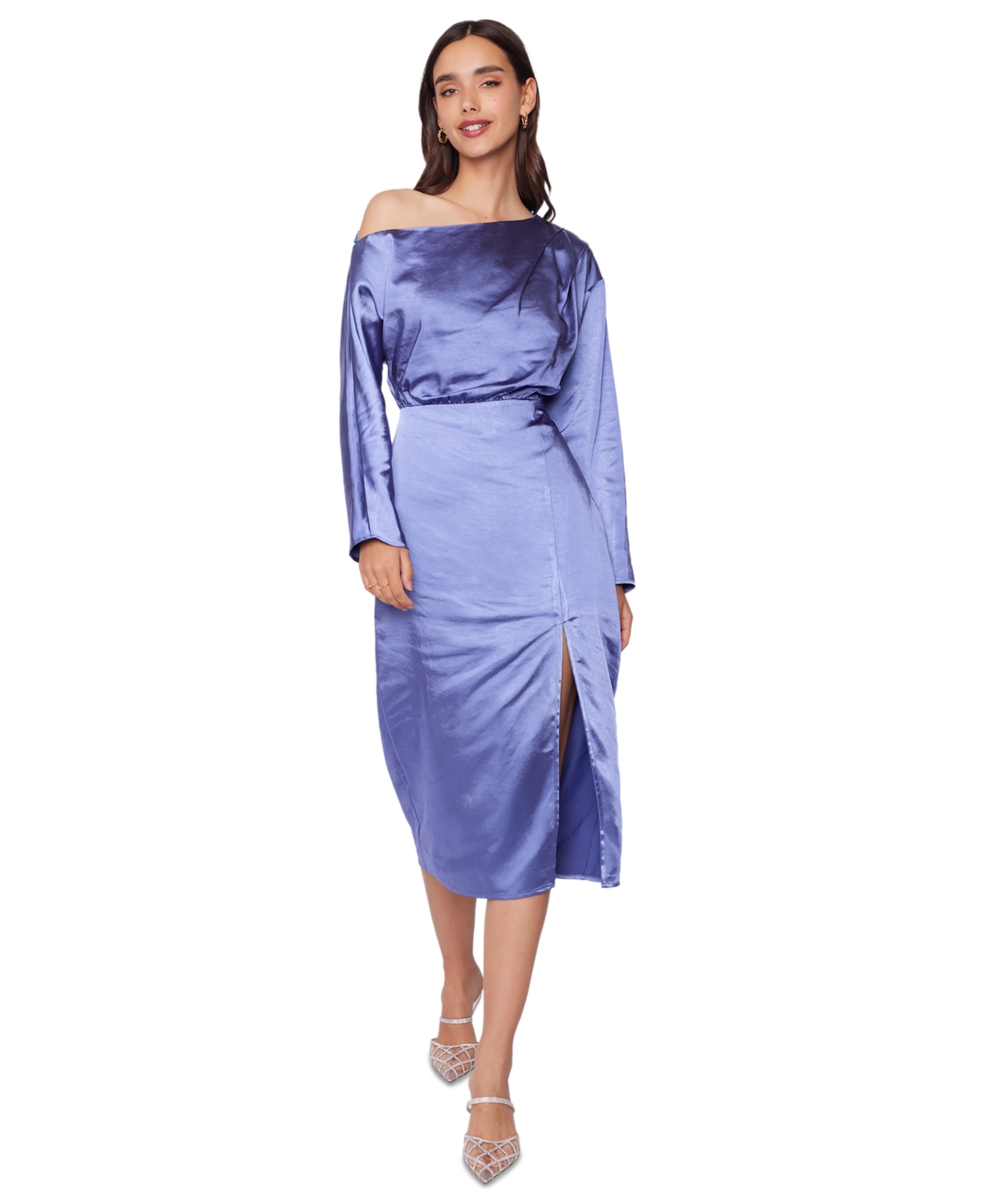 Women's Adria Asymmetric Midi Dress - Periwinkle