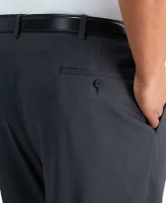 Men's Big & Tall Iron Free Premium Khaki Classic-Fit Pleated Pant