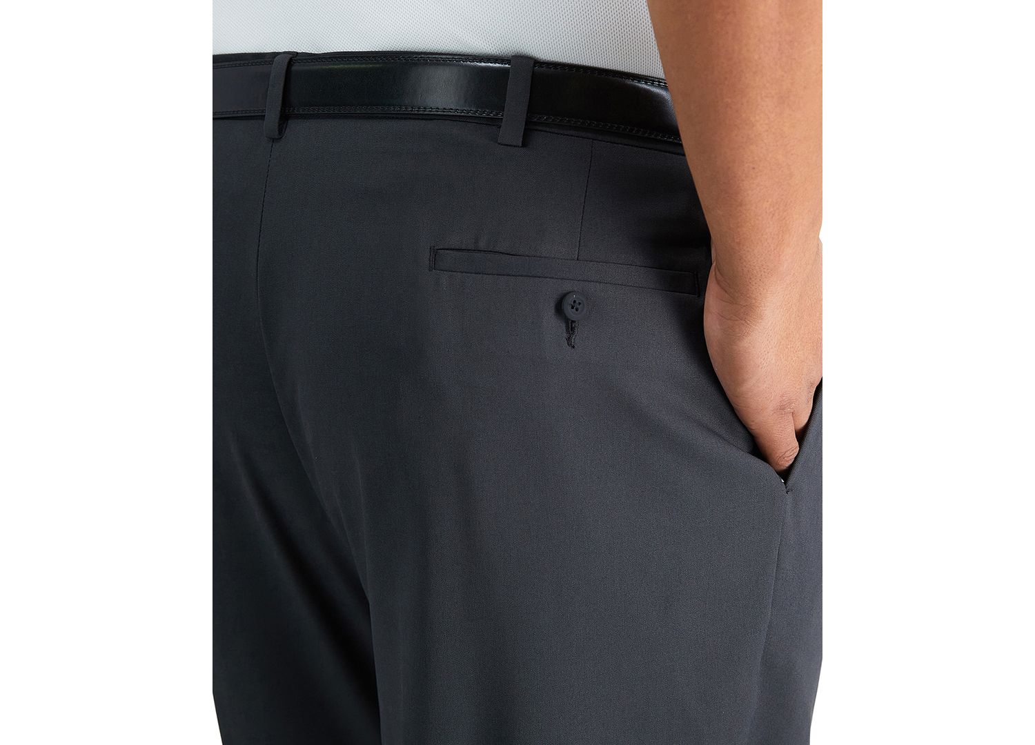 Men's Big & Tall Iron Free Premium Khaki Classic-Fit Pleated Pant