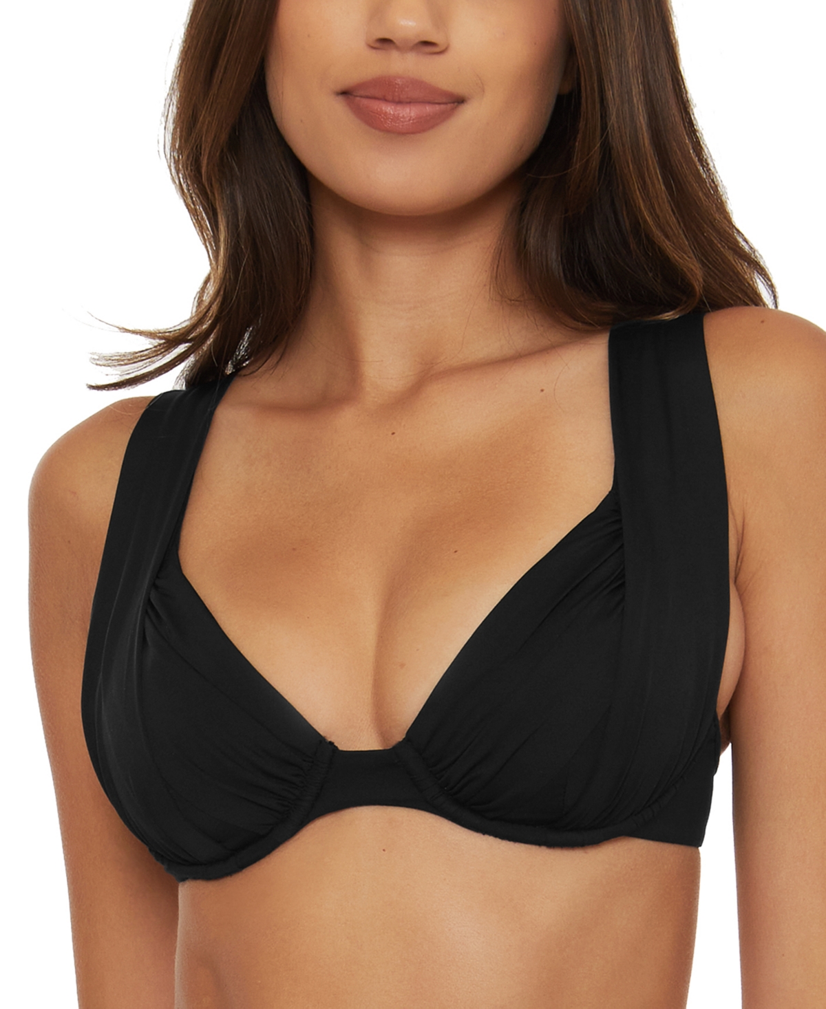 Becca Women's Color Coder Convertible Underwire Bikini Top In Black