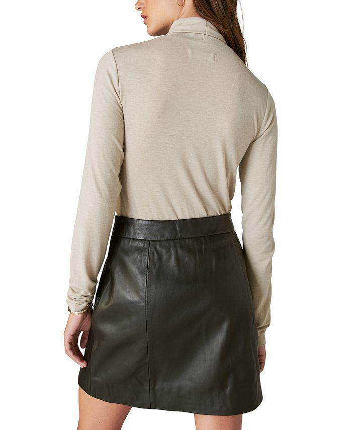 Lucky Brand Women's Mock-Neck Long-Sleeve Layering Top - Macy's