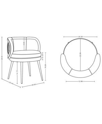 Kaya Pleated Velvet Upholstered Dining Chair