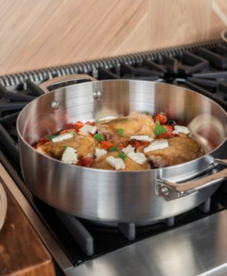 Professional 5-Ply Stainless Steel 6.4-Quart Casserole Pan