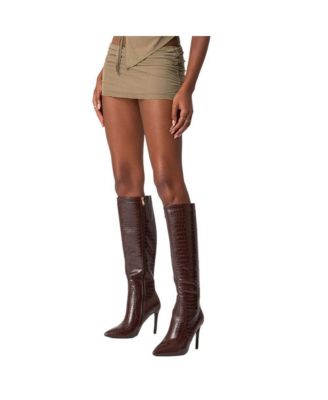 Women's Joy sheer mesh drawstring mini skirt