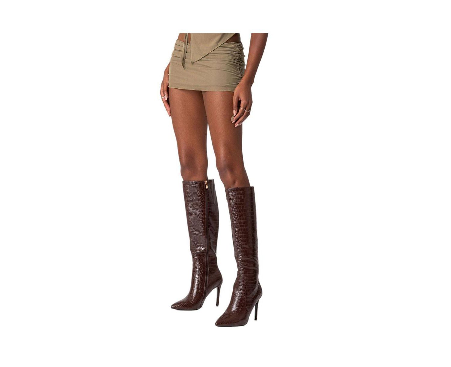 Women's Joy sheer mesh drawstring mini skirt