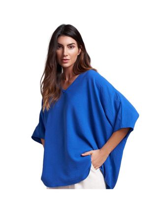 Women's Claire Very Oversided Lightwieght V-Neck Top