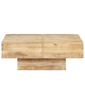 Coffee Table 31.5"x31.5"x11" Solid Mango Wood