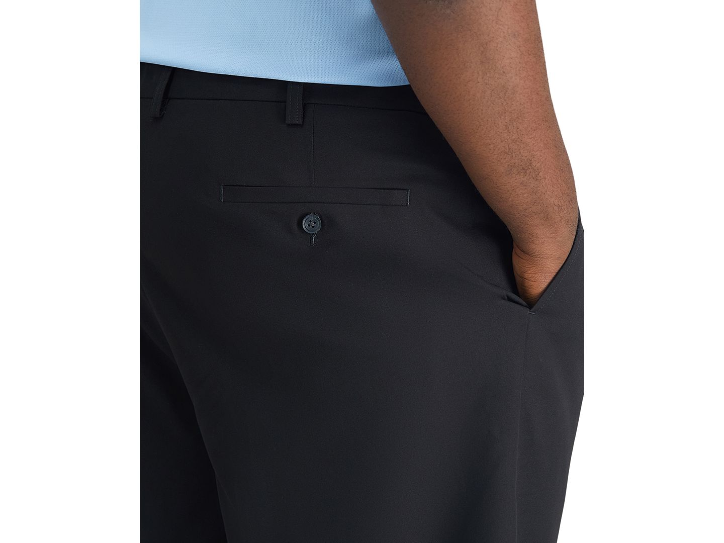 Мужские шорты Haggar Big & Tall Cool 18 PRO® Classic-Fit Stretch Pleated 9.5" Shorts, цвет: Чёрный — фото 5