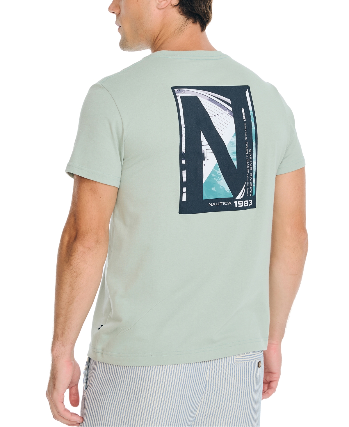 Nautica Men's N-83 Classic-fit Logo Graphic T-shirt In Jadefrost