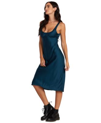 RVCA - Juniors' Say So Scoop-Neck V-Back Midi Dress