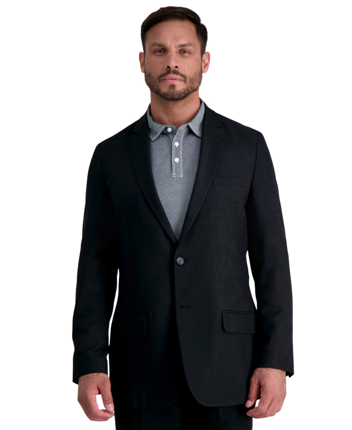 Men's Smart Wash Classic Fit Suit Separates Jackets - Charcoal