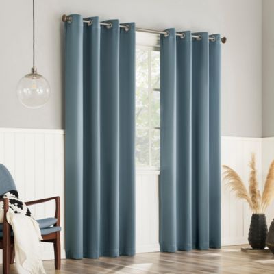 Brandon Magnetic Closure Room Darkening Grommet Curtain Panel Pair