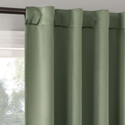 Aria Magnetic Closure Theater Grade 100% Blackout Back Tab Curtain Panel Pair