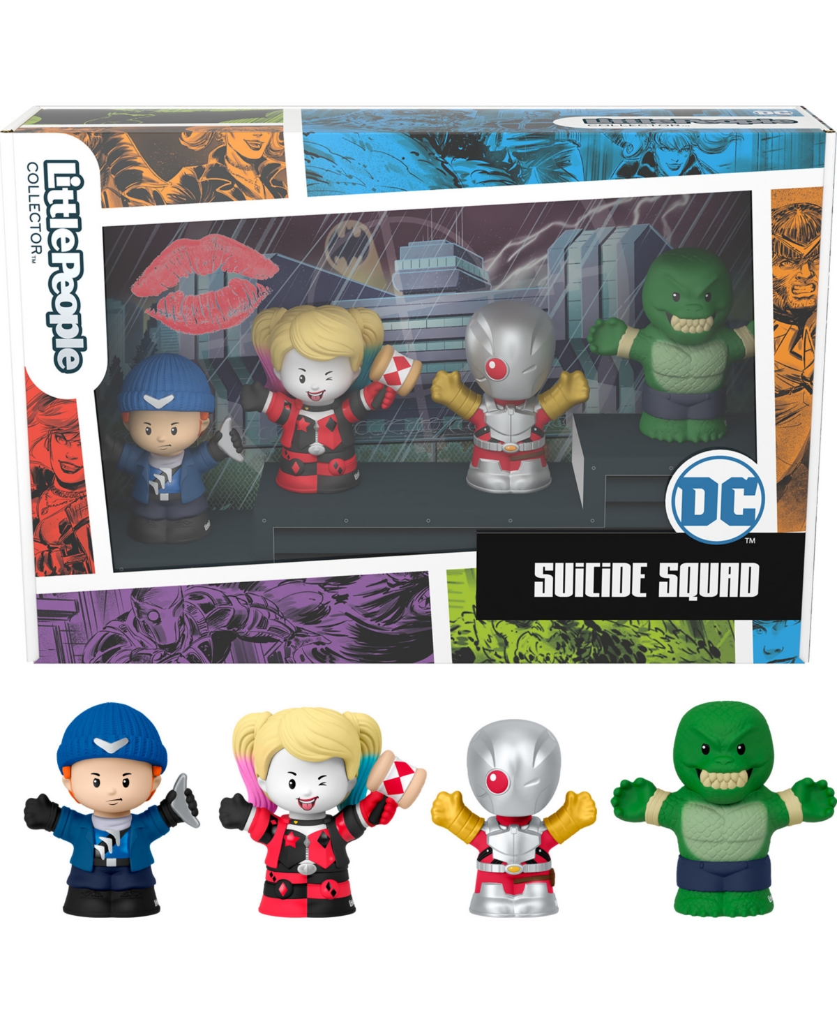 Little People Babies' Fisher-price Collector Suicide Squad Special Edition Figure Set, 4 Characters In Multi Colored