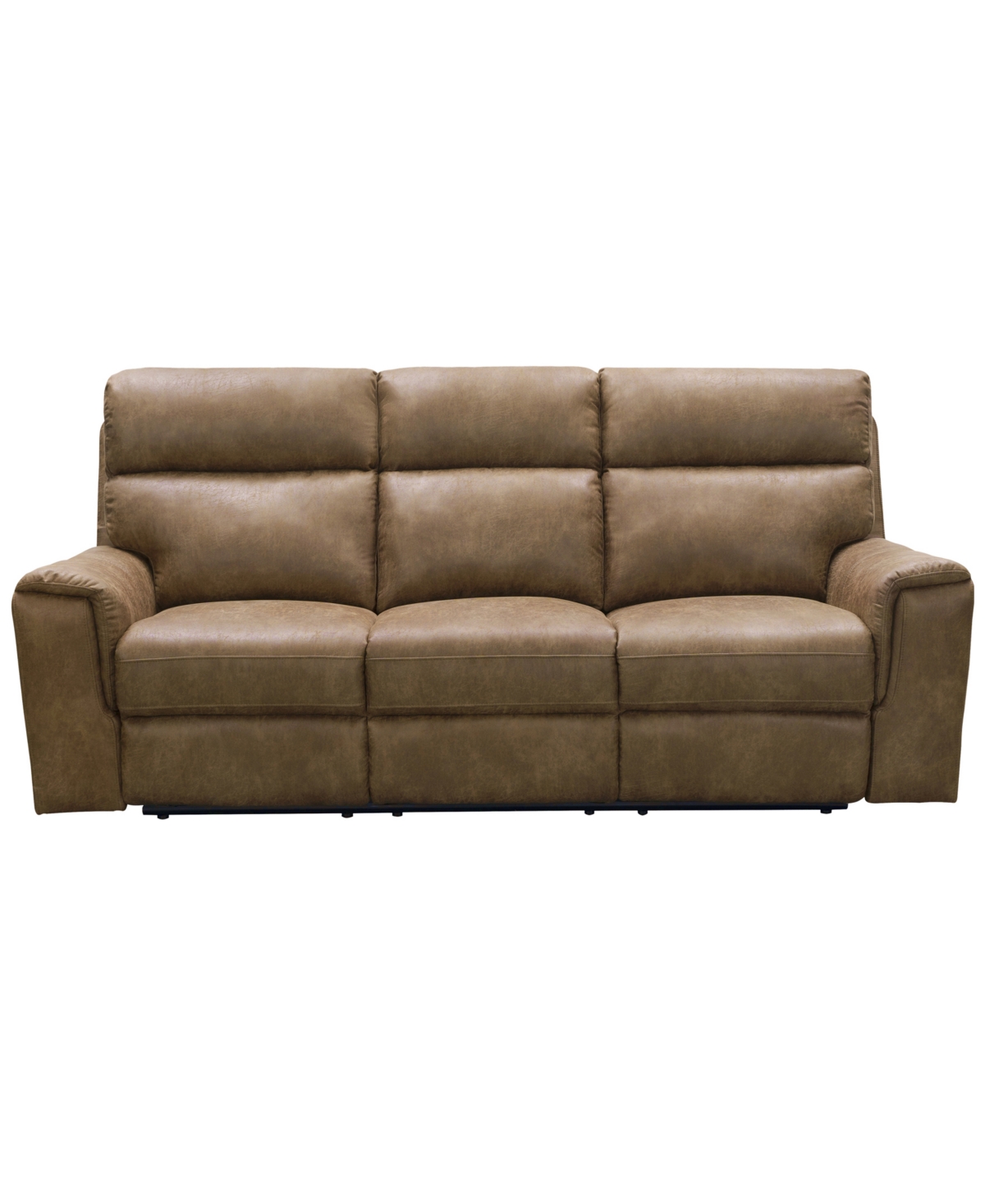 Shop Abbyson Living Lawrence 39.5" Fabric Reclining Sofa In Camel