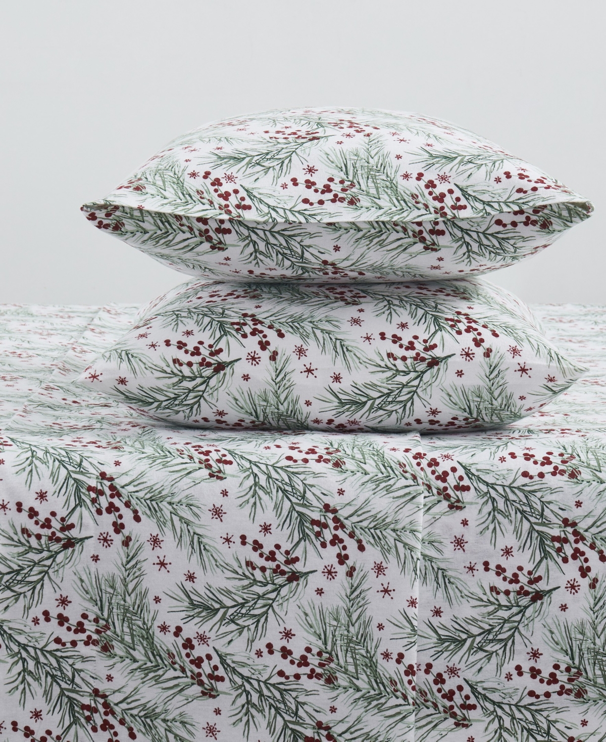 Tahari Home Pine 100% Cotton Flannel 4-pc. Sheet Set, King In Red