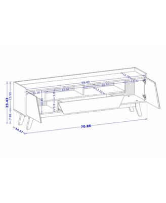 Marcus 70.86" 4-Shelf TV Stand Fits TVs up to 70"