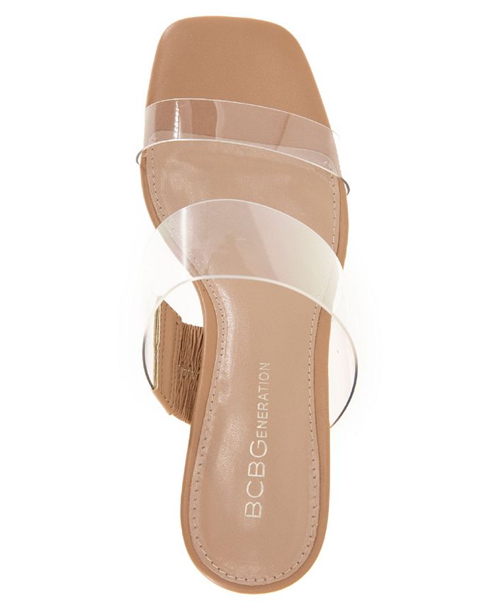 Sandales BCBGeneration Pointure 7.5 US - Noir, Semelle Block, Talon Milieu - Occasion Très Bon état