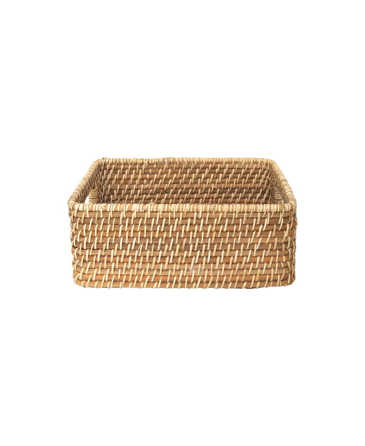 Wethinkstorage 11-liter Capacity Hand-woven Rattan Storage Basket In Natural