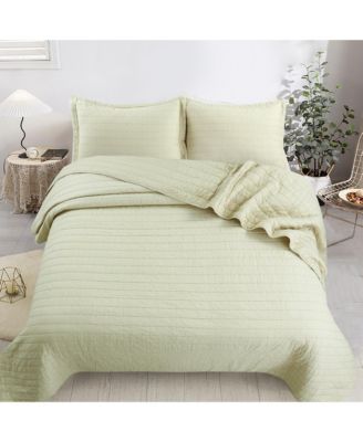 3 PCS 100% Cotton Oversized Bedspread Set Stitching - King