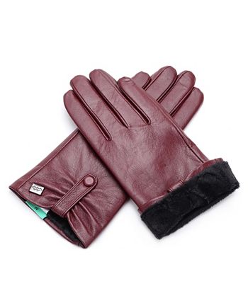 Mio Marino Women's Compress Snap Touchscreen Sheepskin Glove - Macy's