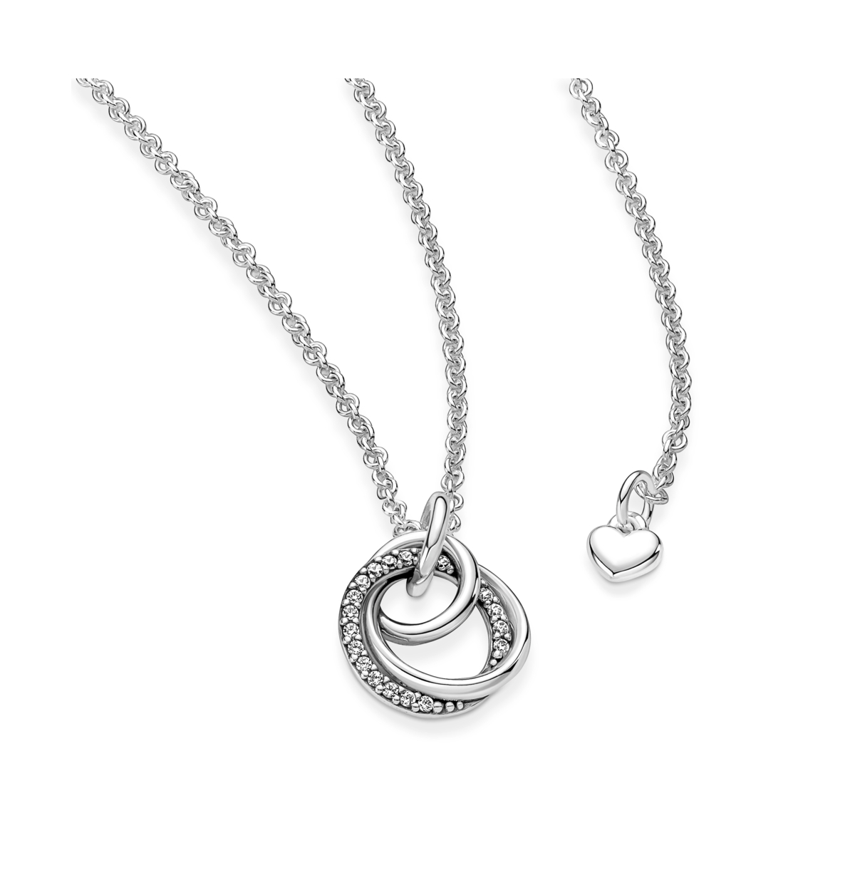 Pandora Family Always Encircled Sparkling Cubic Zirconia Pave Pendant Necklace In Silver