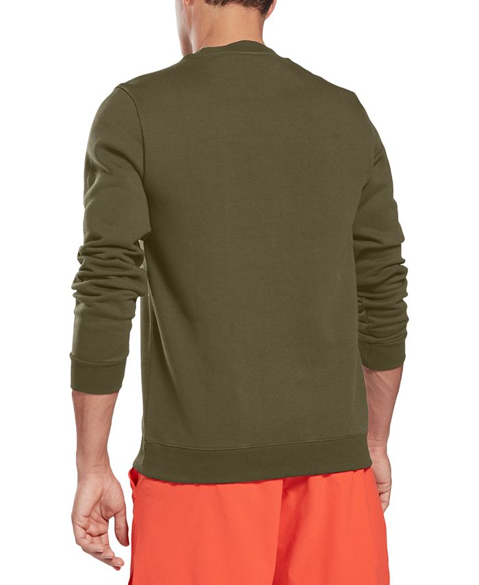 Men’s Sweatshirt without Hood Reebok Identity Arch Logo Fleece White