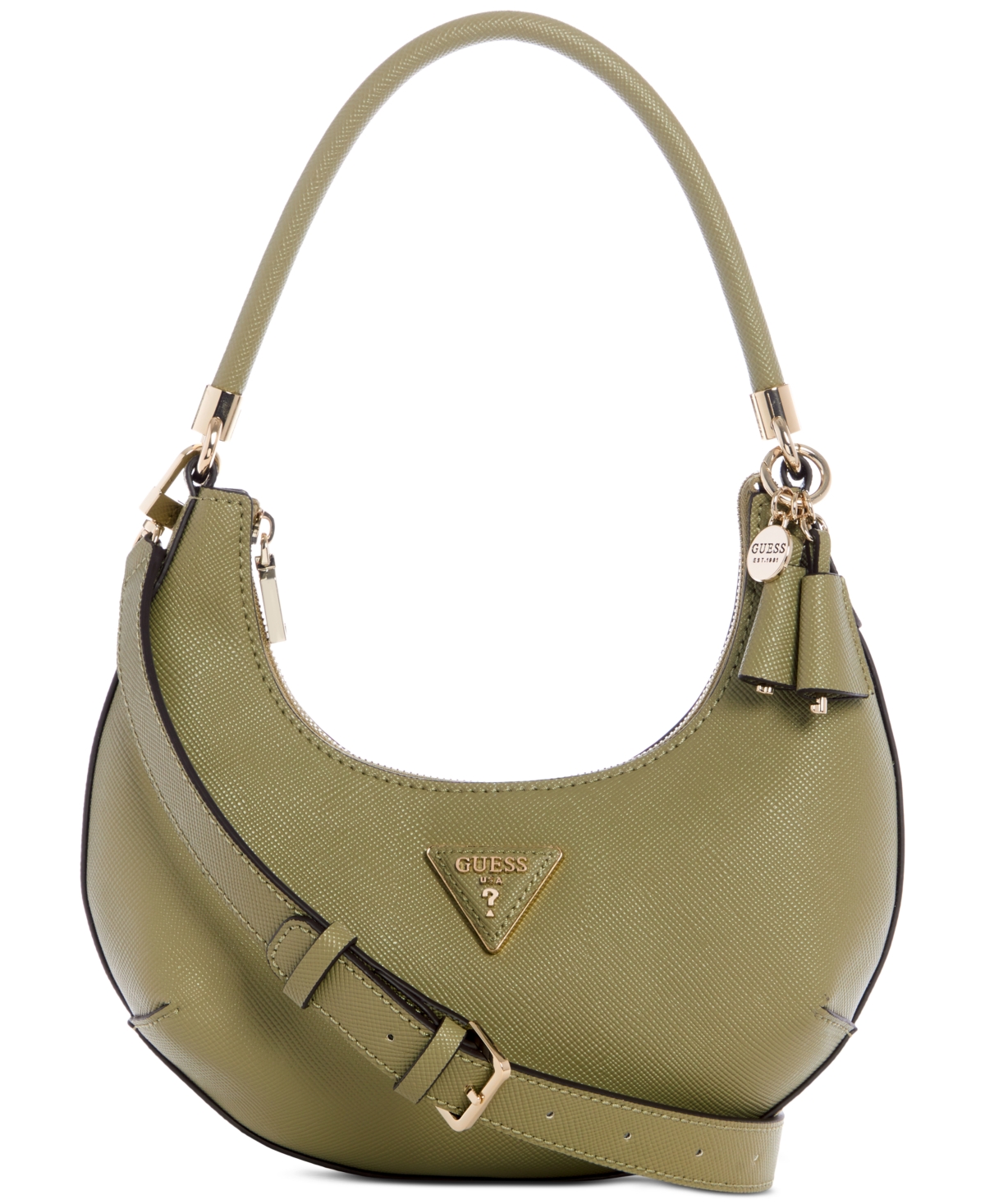 Guess Gizele Small Hobo Crossbody In Sage