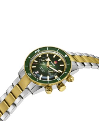 Men's Swiss Automatic Chronograph Captain Cook Two-Tone Stainless Steel Bracelet Watch 43mm