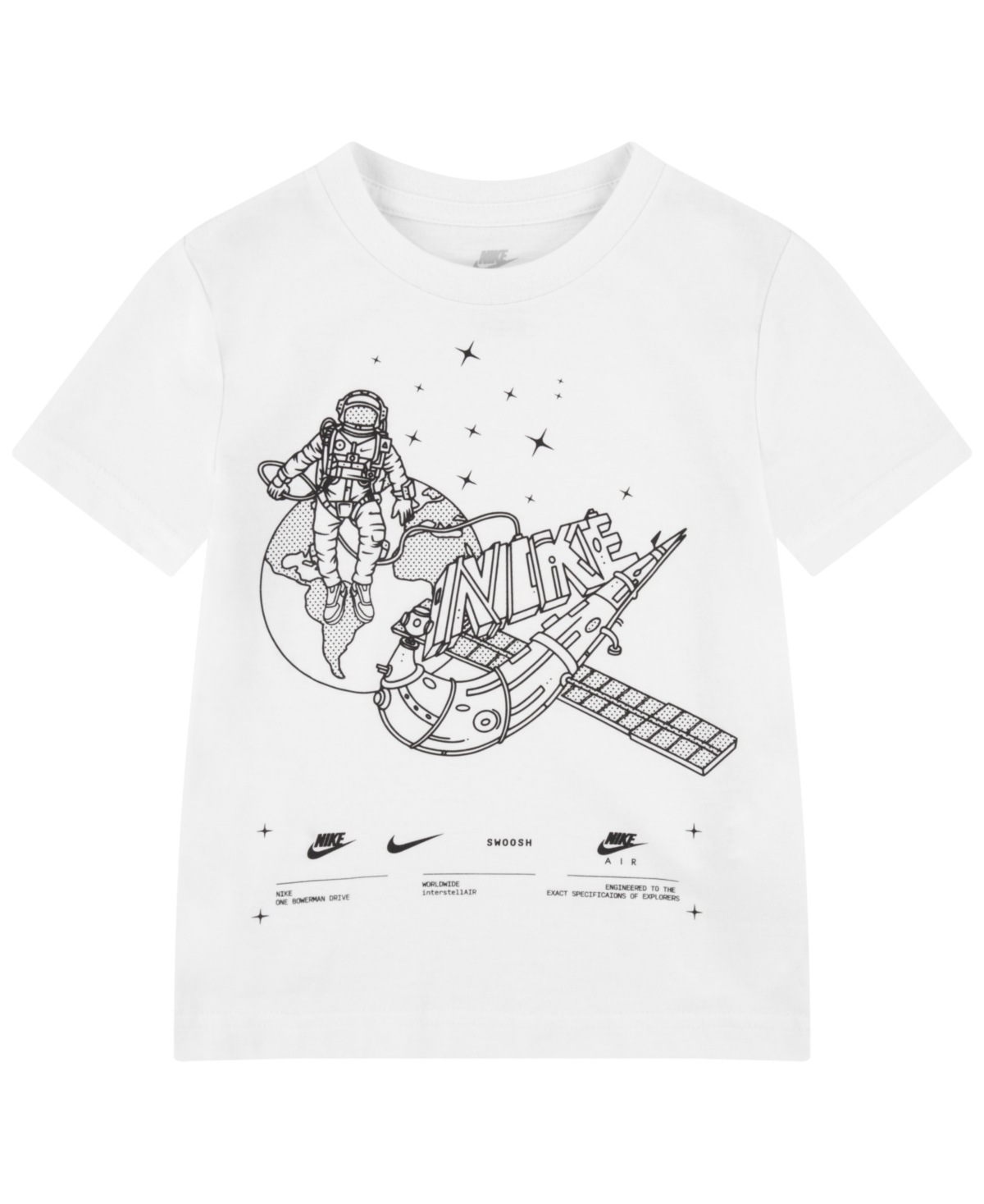 Nike Kids' Toddler Boys Satellite Graphic T-shirt In White