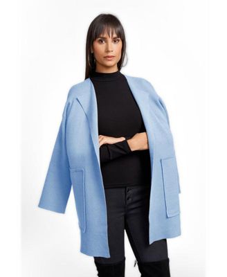 Women's Erika Open Front Long Cardigan with Large Pockets