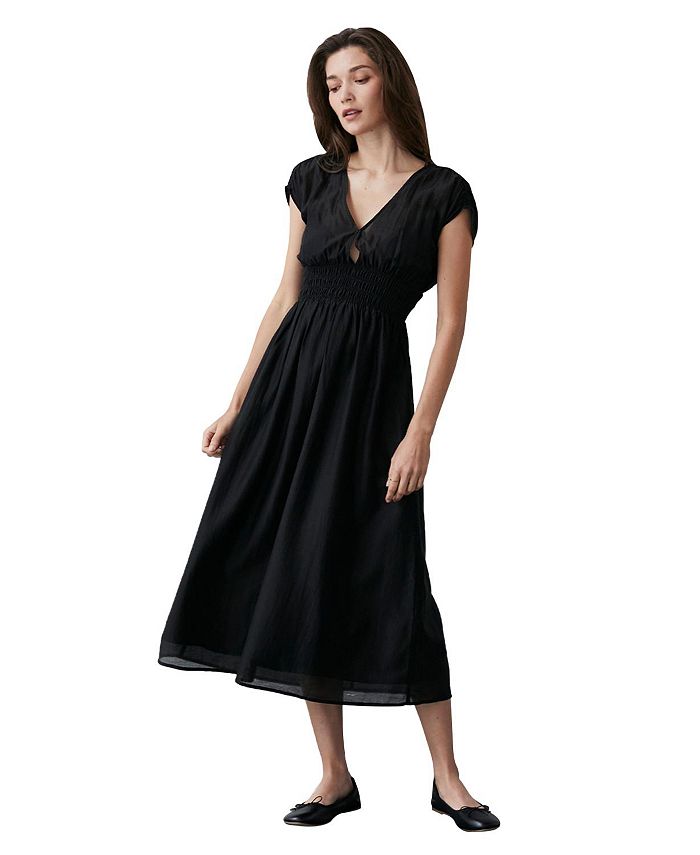 CRESCENT Women s Allison Smocked Waist Midi Dress Macy s