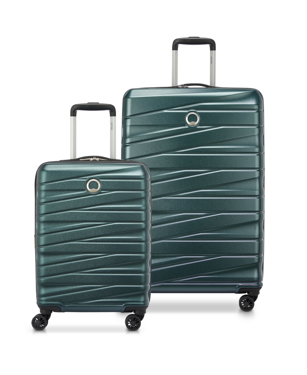Cannes 2 Piece Hardside Luggage Set, Carry-On and 27" Spinner - Dark Teal