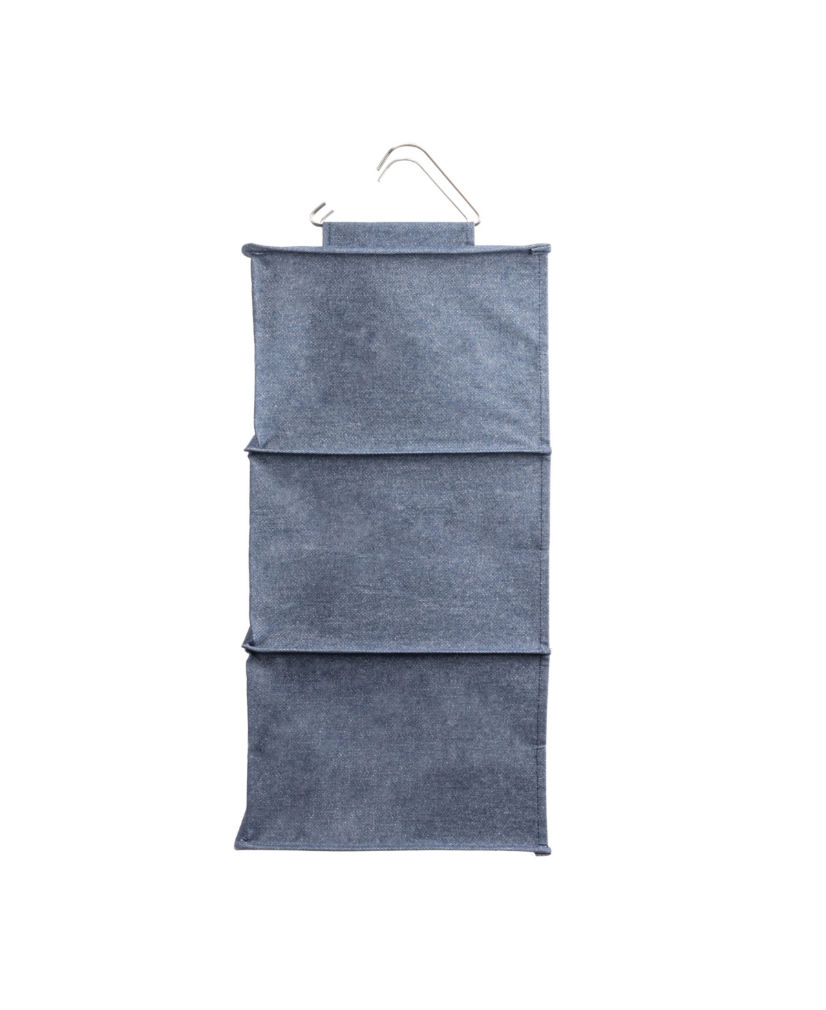 Shop Household Essentials Hanging Cotton Blend Closet Organizer With 3 Storage Shelves In Blue