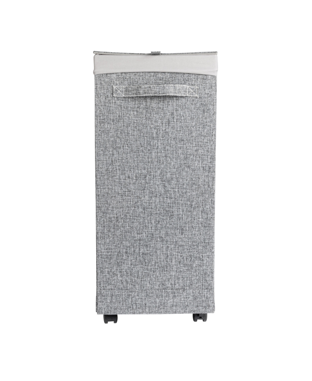 Shop Household Essentials Narrow Collapsible Laundry Hamper With Liner And Lid In Graphite