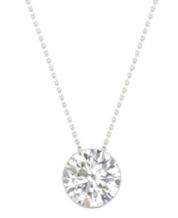 Diamond solitaire top necklace macys