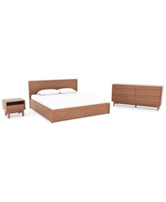 EQ3 - Bernia 3pc Bedroom Set (King Bed + Dresser + Open Nightstand)