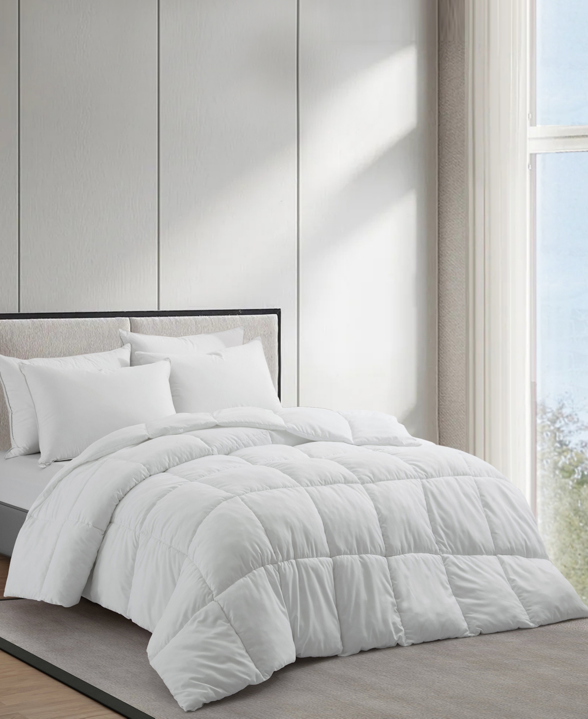 Unikome Light Warmth Reversible Down Alternative Comforter, Queen In White