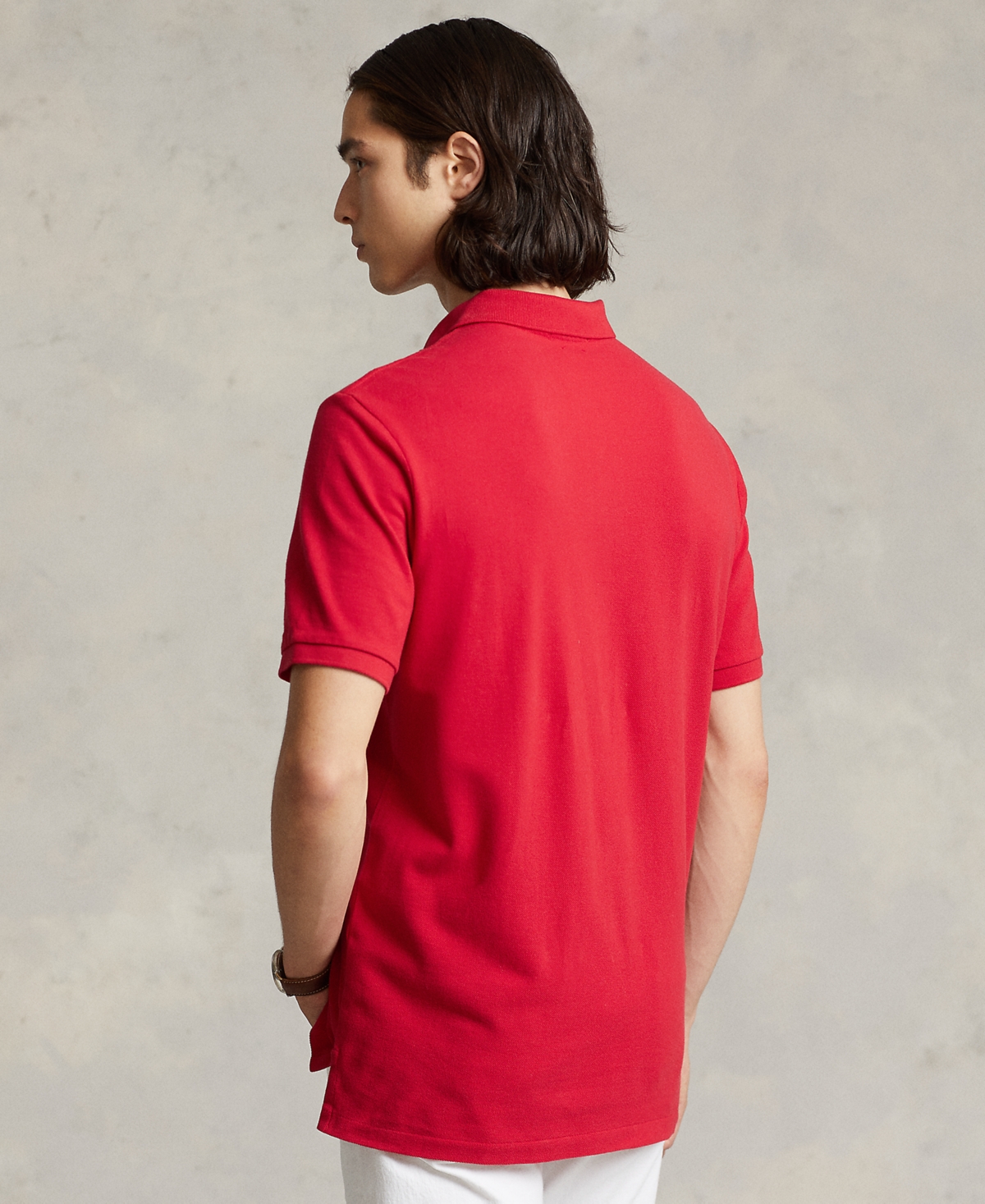 Polo Ralph Lauren Men's Custom Slim Fit Mesh Polo - RL 2000 Red