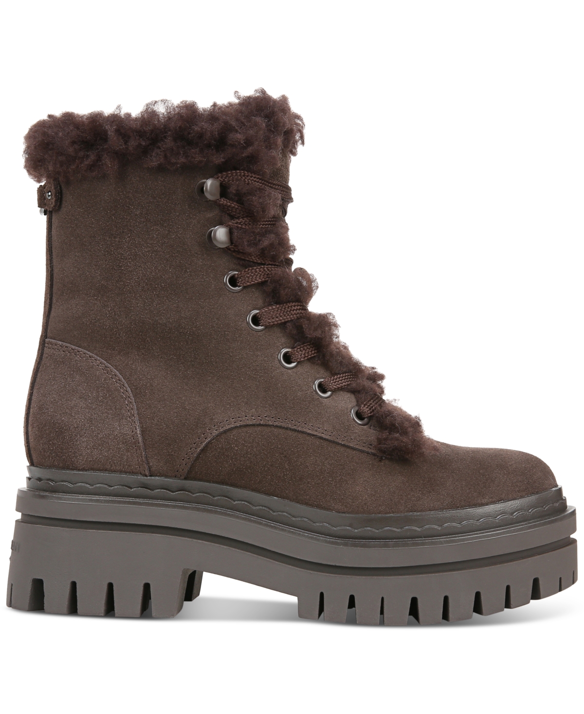 Sam Edelman Women's Kyler Lace-Up Cozy Combat Boots