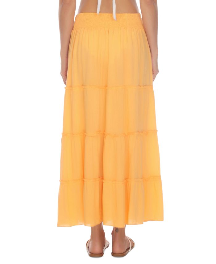 Raviya Women's SmockedWaist Tiered Skirt CoverUp Macy's