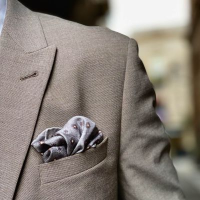 Men's Pascal - Double Sided Silk Pocket Square for Men